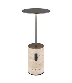 Travertin 12cm Integrated LED Table Lamp Grey LED 3000K Touch Dimmer-1