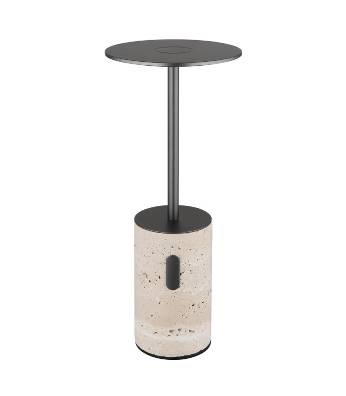 Travertin 12cm Integrated LED Table Lamp Grey LED 3000K Touch Dimmer-2