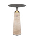 Travertin 20cm Integrated LED Table Lamp Grey Gold LED 3000K Touch Dimmer-1