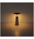 Travertin 20cm Integrated LED Table Lamp Grey Gold LED 3000K Touch Dimmer-5