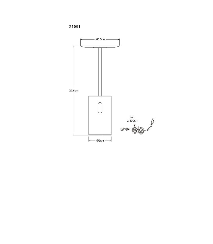 Travertin 20cm Integrated LED Table Lamp Grey Gold LED 3000K Touch Dimmer-9