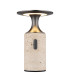 Travertin 12cm Integrated LED Table Lamp Grey Gold LED 3000K Touch Dimmer-3