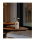 Travertin 12cm Integrated LED Table Lamp Grey Gold LED 3000K Touch Dimmer-7