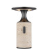 Travertin 12cm Integrated LED Table Lamp Grey Gold LED 3000K Touch Dimmer-8