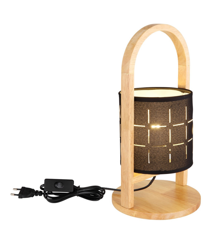 Ninja Bedside Table Lamp Natural Color Black 1x E14-4