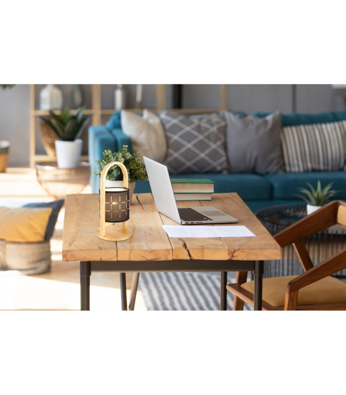 Ninja Bedside Table Lamp Natural Color Black 1x E14-8