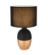 Valentino Table Lamp with Round Shade Black 1x E14-1