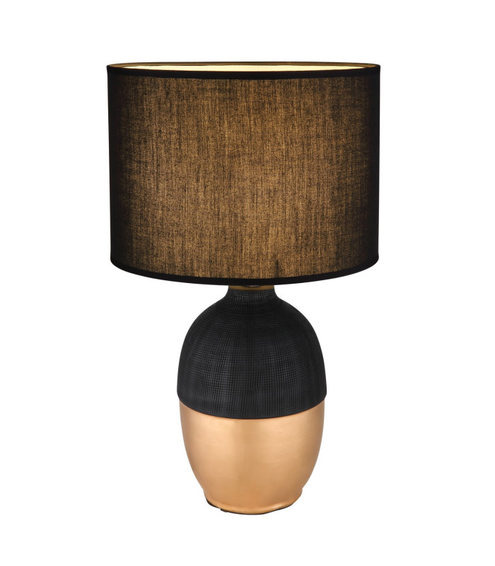 Valentino Table Lamp with Round Shade Black 1x E14-1