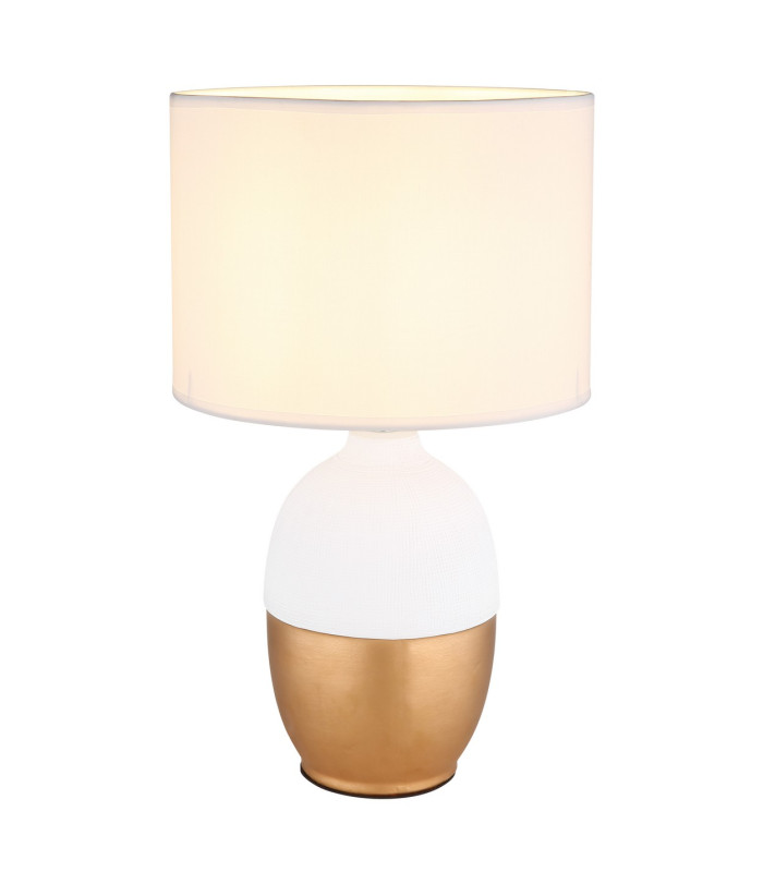 Valentino Table Lamp with Round Shade White 1x E14-1