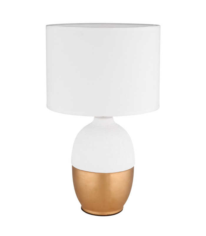 Valentino Table Lamp with Round Shade White 1x E14-2