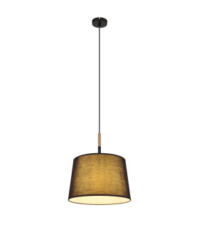 Kikki Cylindrical Pendant Ceiling Light Matt Black 1x E27-1