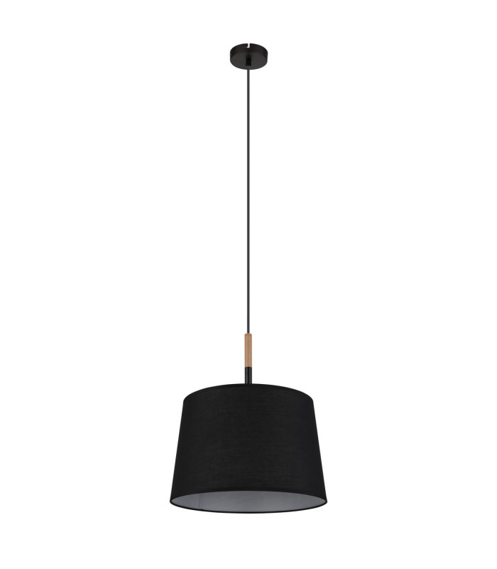 Kikki Cylindrical Pendant Ceiling Light Matt Black 1x E27-2