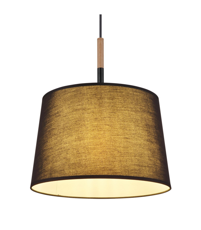 Kikki Cylindrical Pendant Ceiling Light Matt Black 1x E27-3