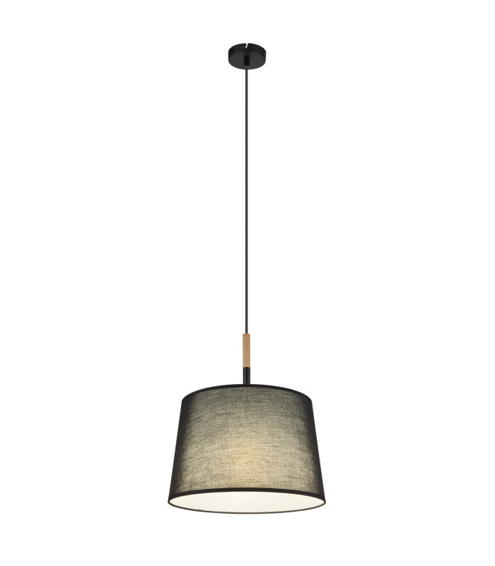 Kikki Cylindrical Pendant Ceiling Light Matt Black 1x E27-4