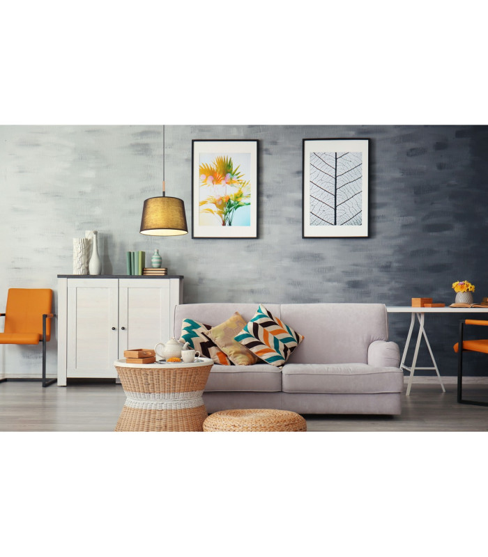 Kikki Cylindrical Pendant Ceiling Light Matt Black 1x E27-5
