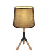 Kikki Table Lamp with Round Tapered Shade Matt Black 1x E27-1