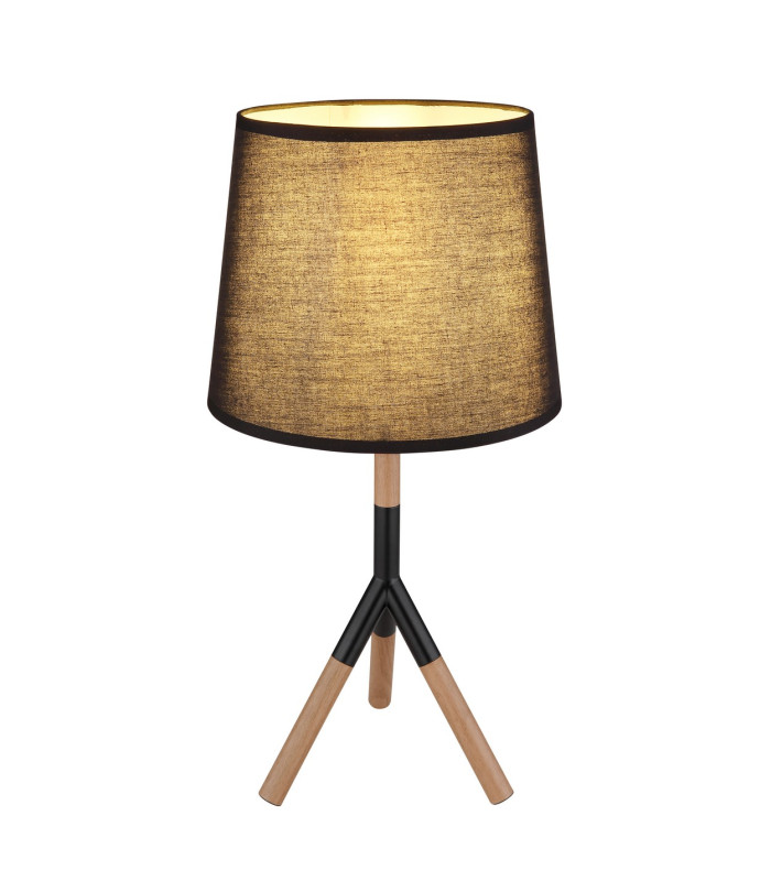 Kikki Table Lamp with Round Tapered Shade Matt Black 1x E27-1