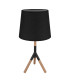 Kikki Table Lamp with Round Tapered Shade Matt Black 1x E27-2