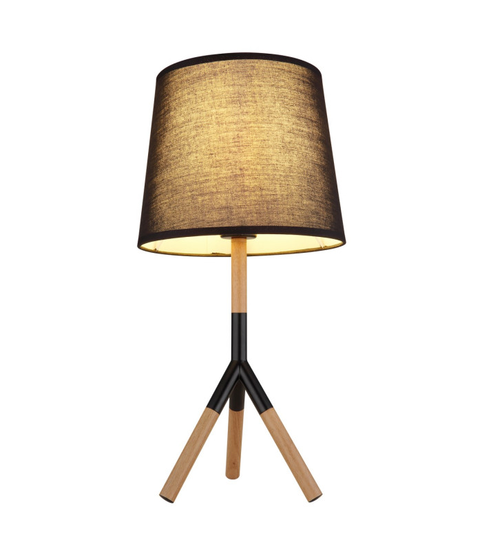 Kikki Table Lamp with Round Tapered Shade Matt Black 1x E27-3
