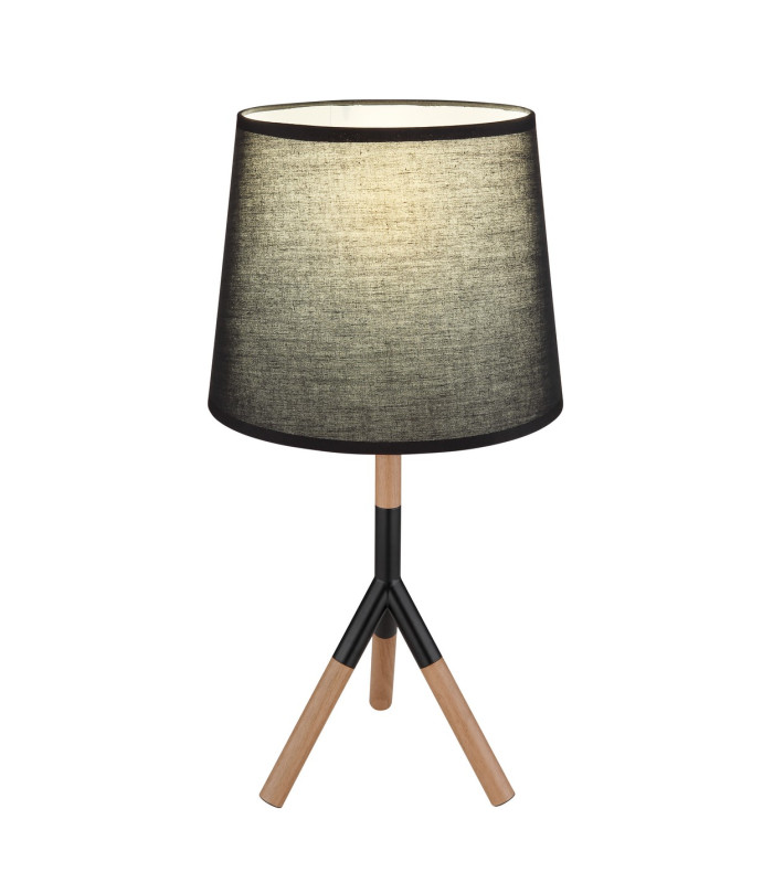Kikki Table Lamp with Round Tapered Shade Matt Black 1x E27-4
