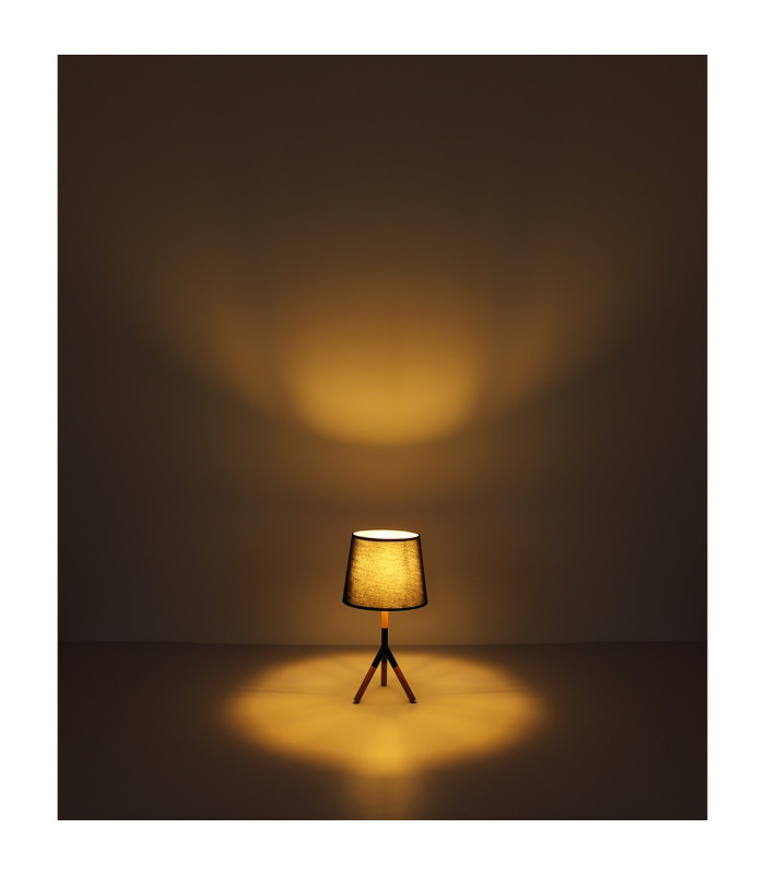 Kikki Table Lamp with Round Tapered Shade Matt Black 1x E27-6