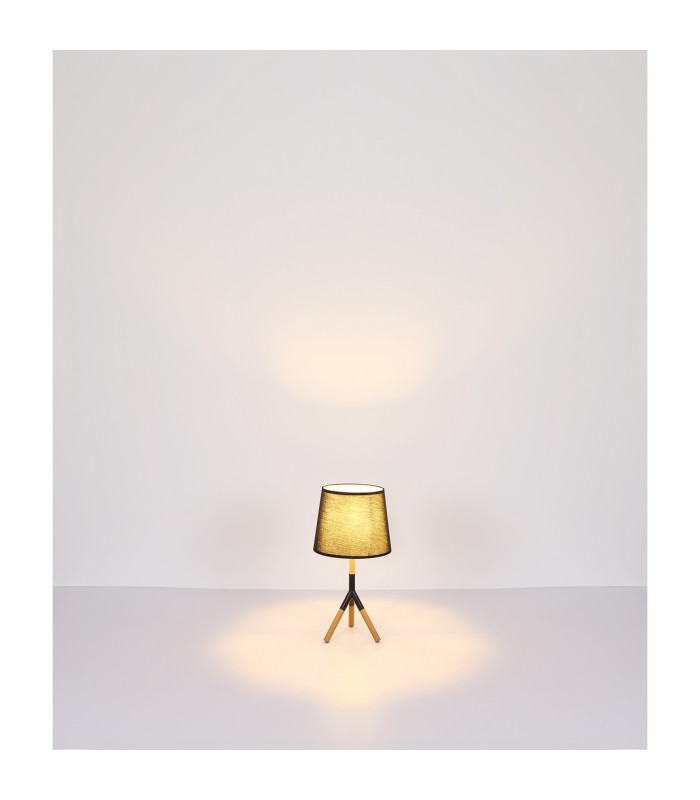 Kikki Table Lamp with Round Tapered Shade Matt Black 1x E27-7