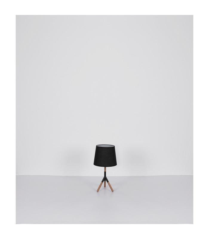 Kikki Table Lamp with Round Tapered Shade Matt Black 1x E27-8