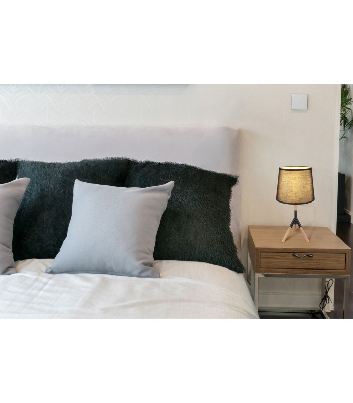 Kikki Table Lamp with Round Tapered Shade Matt Black 1x E27-9