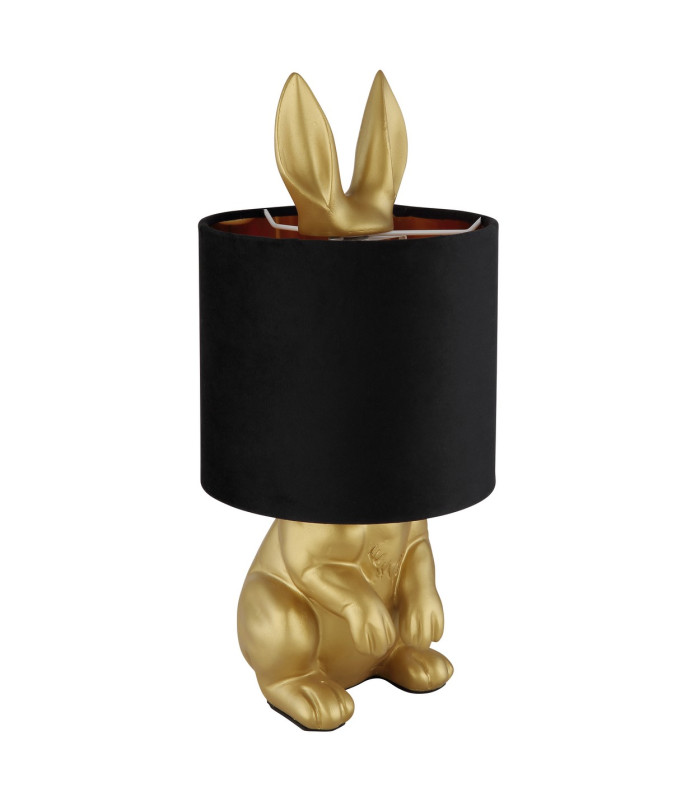 Rabbit Table Lamp with Round Shade Gold Colours Matt 1x E27-2
