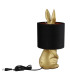 Rabbit Table Lamp with Round Shade Gold Colours Matt 1x E27-4