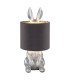 Rabbit Table Lamp with Round Shade Silver Colored Matt 1x E27-3