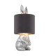 Rabbit Table Lamp with Round Shade Silver Colored Matt 1x E27-5