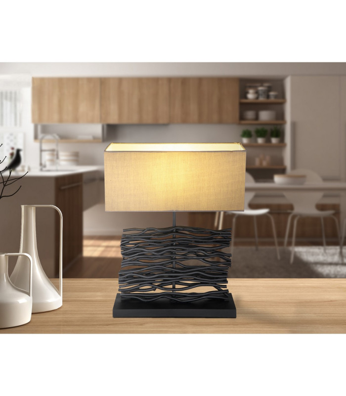 Jamie Table Lamp with Shade Black 1x E27-7