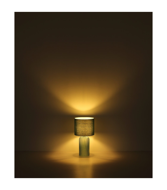 Sofia Table Lamp with Round Shade Pale Green 1x E27-7