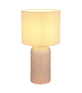 Sofia Table Lamp with Round Shade Champagne Colored 1x E27-1