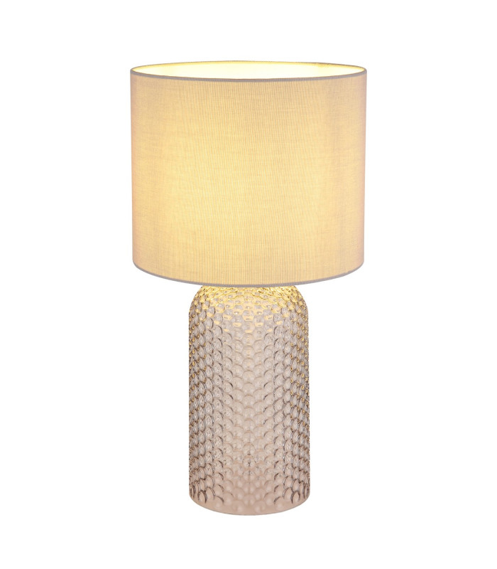 Sofia Table Lamp with Round Shade Grey 1x E27-1