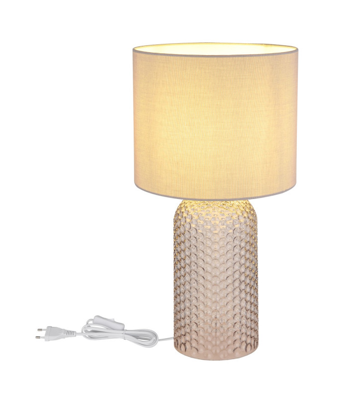 Sofia Table Lamp with Round Shade Grey 1x E27-6