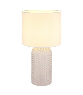Sofia Table Lamp with Round Shade White 1x E27-1