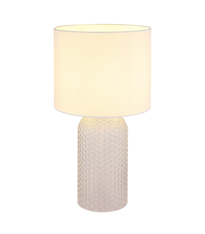 Sofia Table Lamp with Round Shade White 1x E27-1