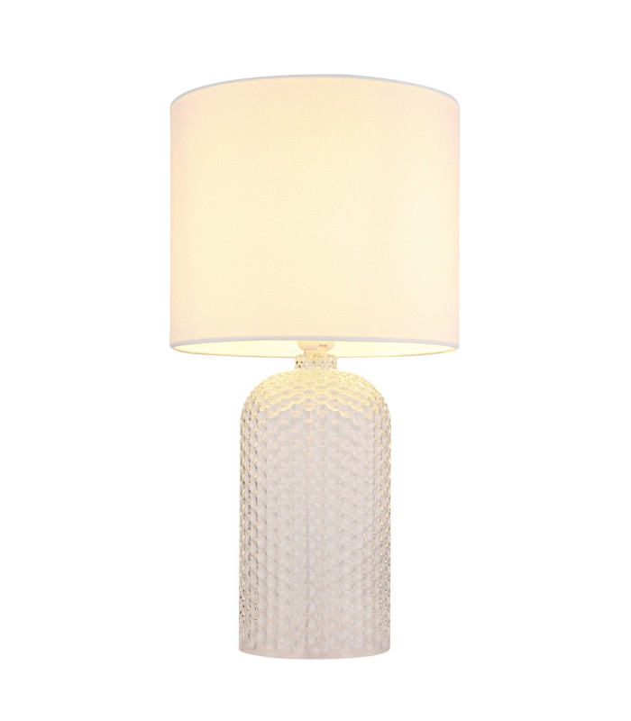 Sofia Table Lamp with Round Shade White 1x E27-3