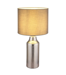 Elden Table Lamp with Round Shade Silver Colored 1x E27-1