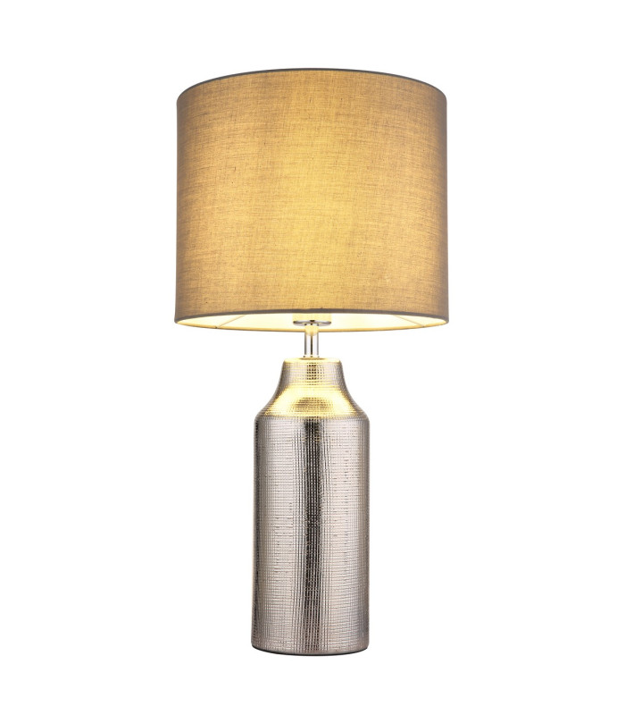 Elden Table Lamp with Round Shade Silver Colored 1x E27-3