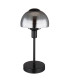 Kokkini Bedside Table Lamp Matt Black Smoke Glass Shade 1x E14-2