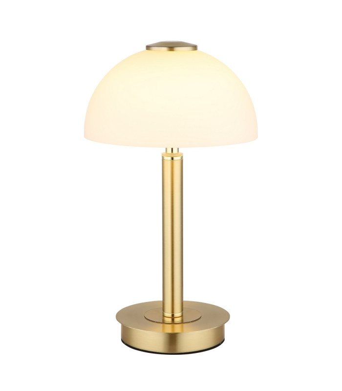 Uldin Bedside Table Lamp Brass-Coloured Matt Opal Glass Shade LED 3000K-1
