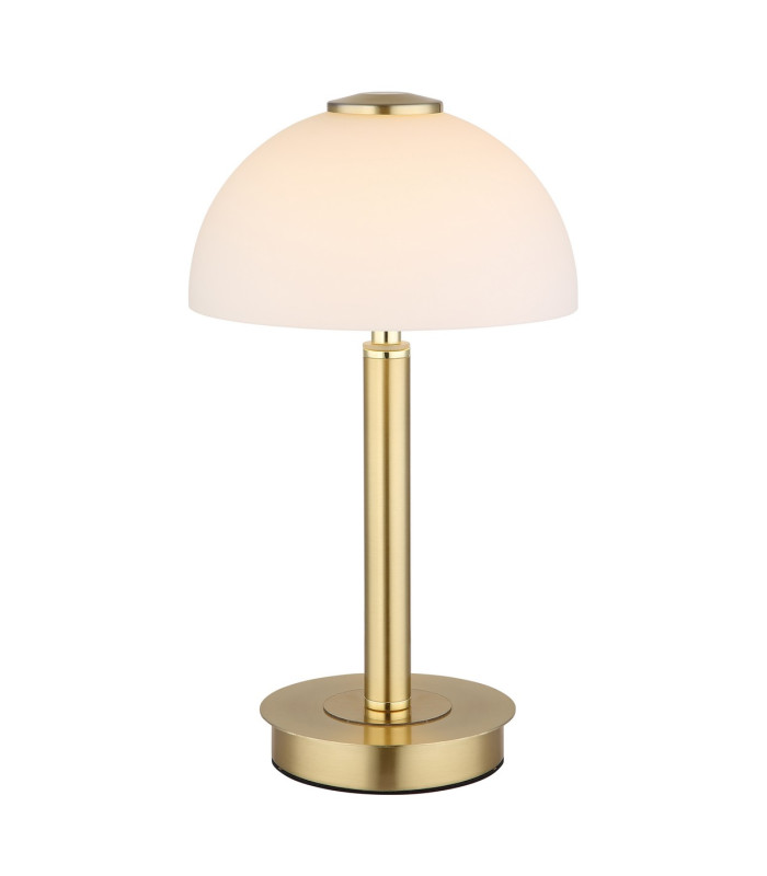 Uldin Bedside Table Lamp Brass-Coloured Matt Opal Glass Shade LED 3000K-7