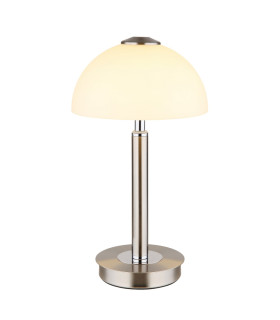 Uldin Bedside Table Lamp Nickel Matt Opal Glass Shade LED 3000K-1