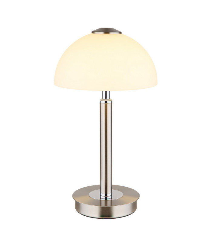 Uldin Bedside Table Lamp Nickel Matt Opal Glass Shade LED 3000K-1