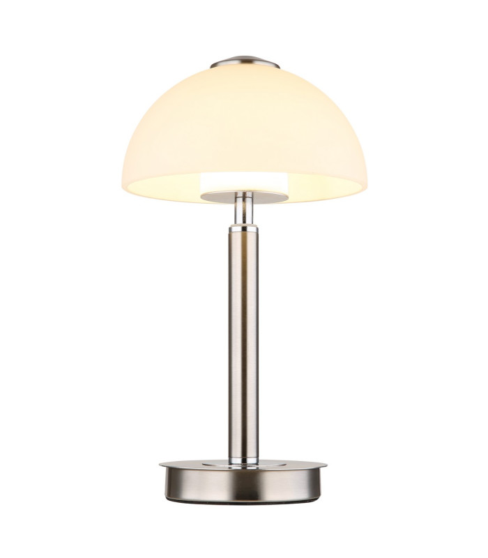 Uldin Bedside Table Lamp Nickel Matt Opal Glass Shade LED 3000K-3