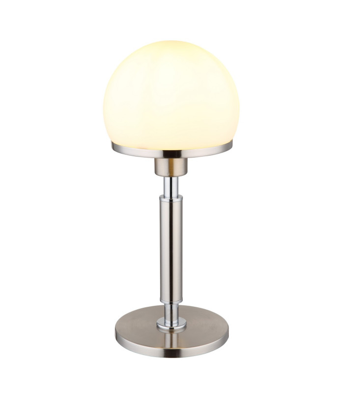 Haku Globe Table Lamp Nickel Matt Opal Glass Shade 1x E27-1