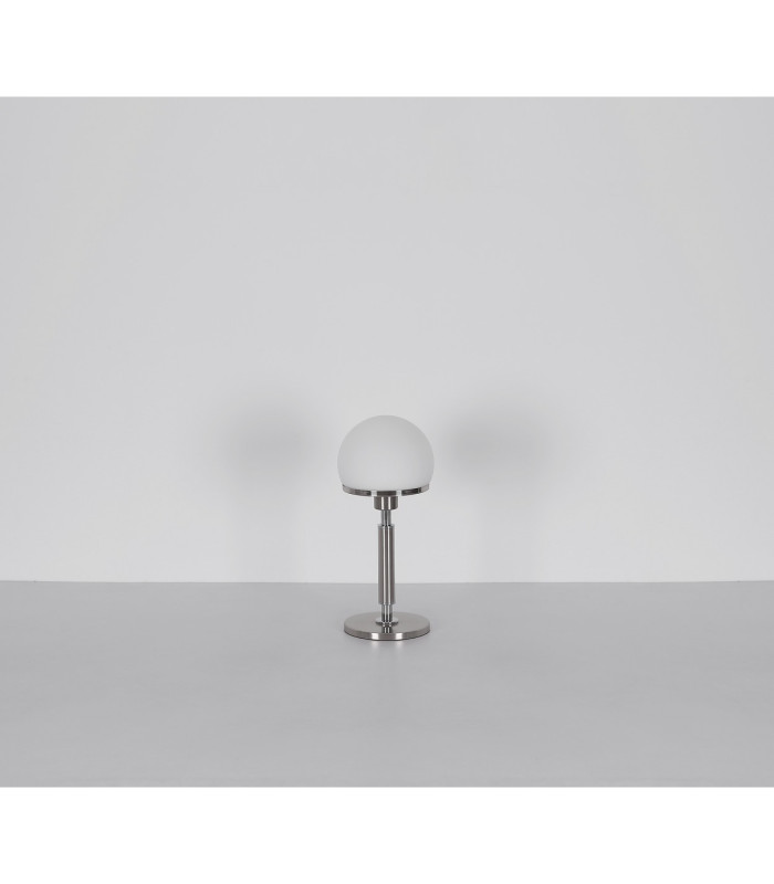 Haku Globe Table Lamp Nickel Matt Opal Glass Shade 1x E27-7